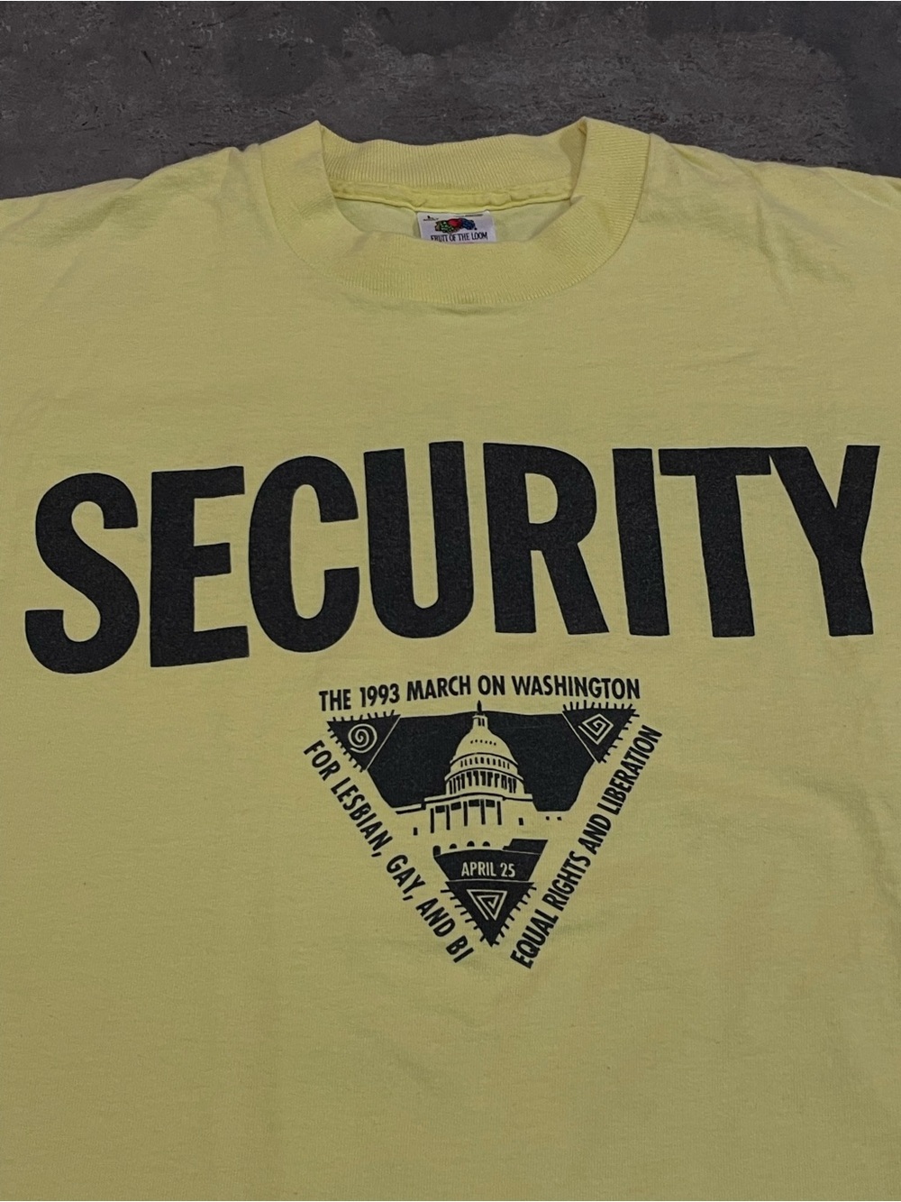 Vintage The 1993 March on Washington Security LGBTQ Pride T-shirt